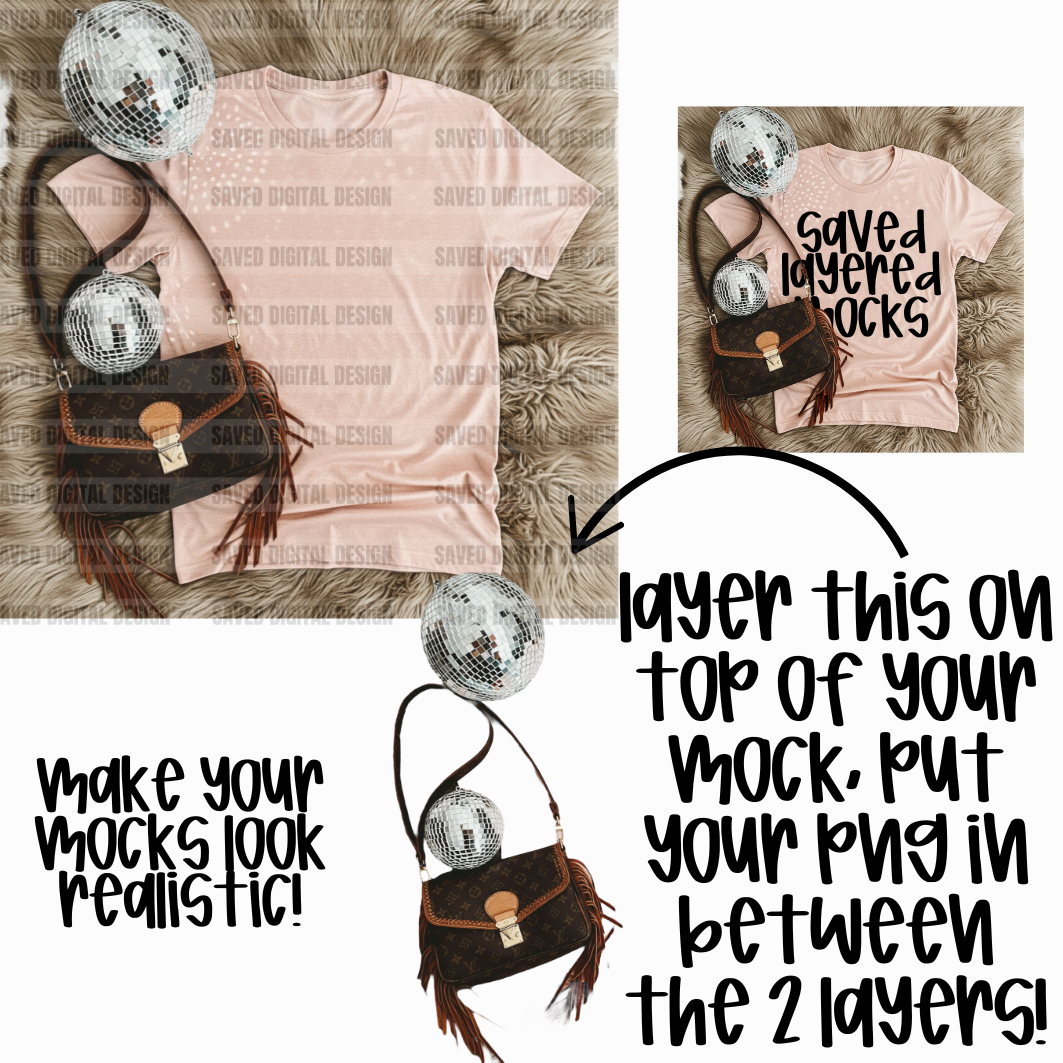 UNBRANDED LIGHT PINK LAYERED MOCK