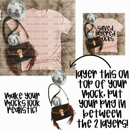 UNBRANDED LIGHT PINK LAYERED MOCK