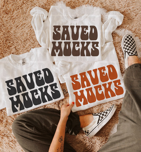3 WHITE SWEATSHIRT MOCKS
