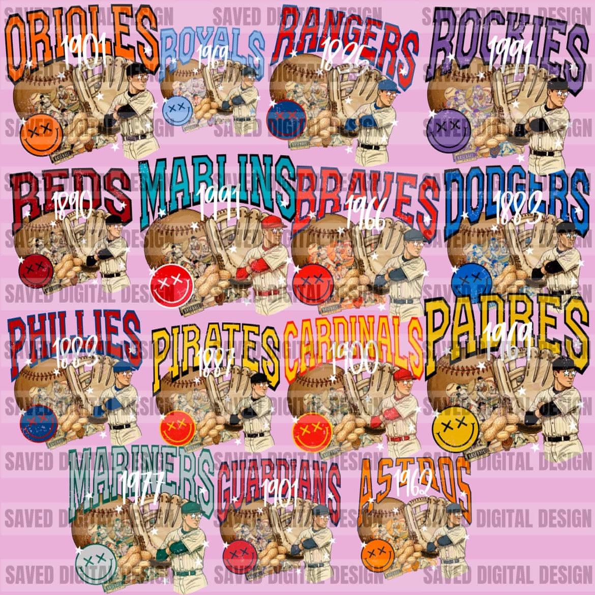 VINTAGE BASEBALL COLLAGE BUNDLE + SINGLES