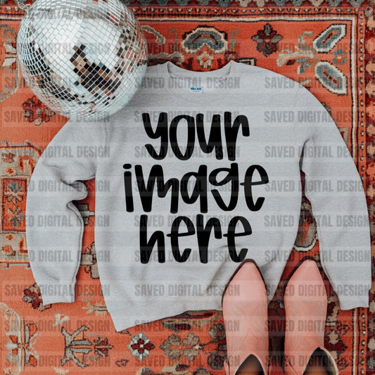 GREY GILDAN SWEATSHIRT MOCK