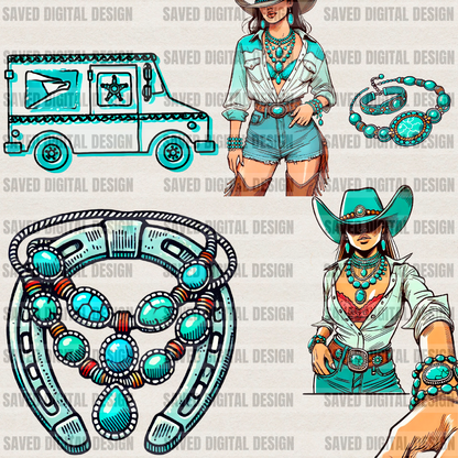 DIY BRANDING KIT - WESTERN COWGIRL