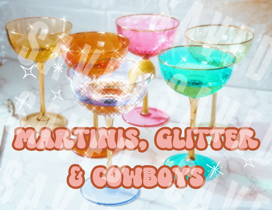 MARTINIS GLITTER AND COWBOYS PNG
