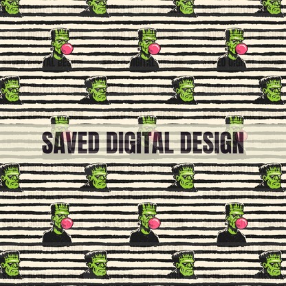 FRANKENSTEIN BUBBLE GUM STRIPES SPECIAL EDITION SEAMLESS