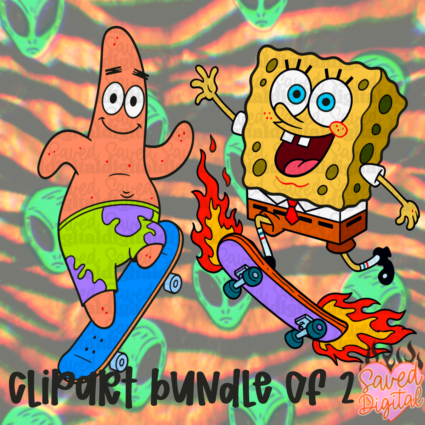 SPONGE SKATER CLIPART
