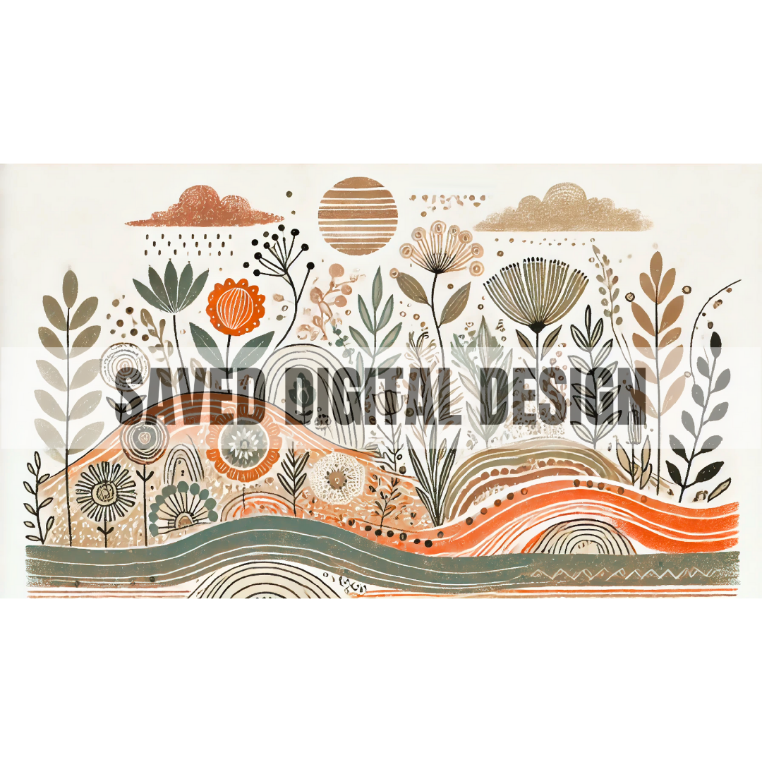 BOHO PATTERN ABSTRACT FACEBOOK/WEBSITE BANNER