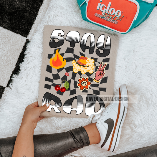 STAY RAD RETRO PNG