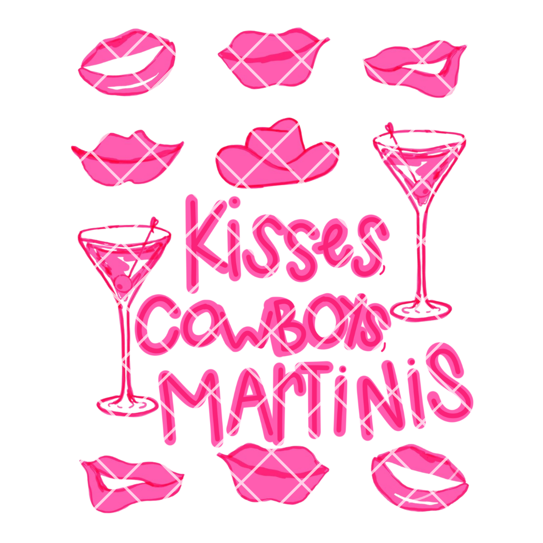KISSES COWBOYS MARTINIS PNG