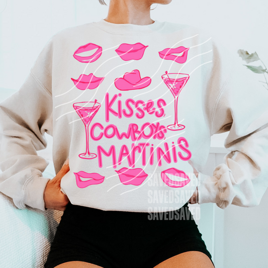 KISSES COWBOYS MARTINIS PNG