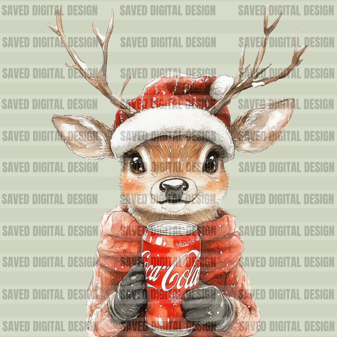 VINTAGE RED CHRISTMAS DRINK CLIPART BUNDLE