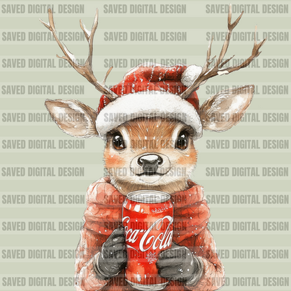 VINTAGE RED CHRISTMAS DRINK CLIPART BUNDLE
