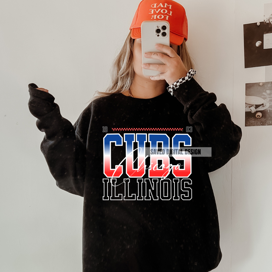 BASEBALL CHICAGO PNG - WHITE + BLACK INCLUDED