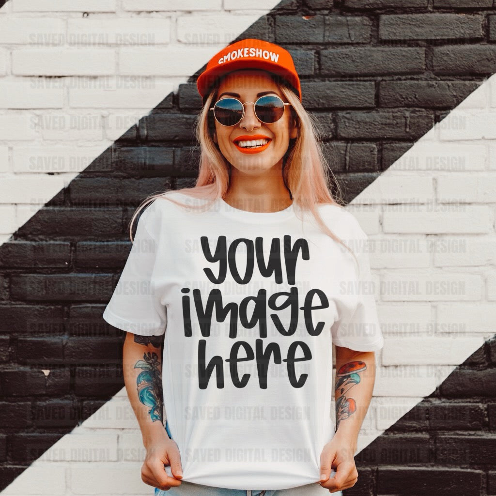 UNBRANDED WHITE T-SHIRT MOCK