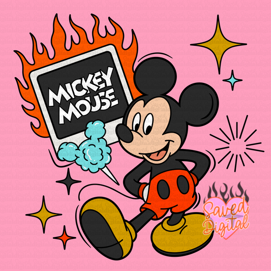 MICK MOUSE POLAROID FLAME