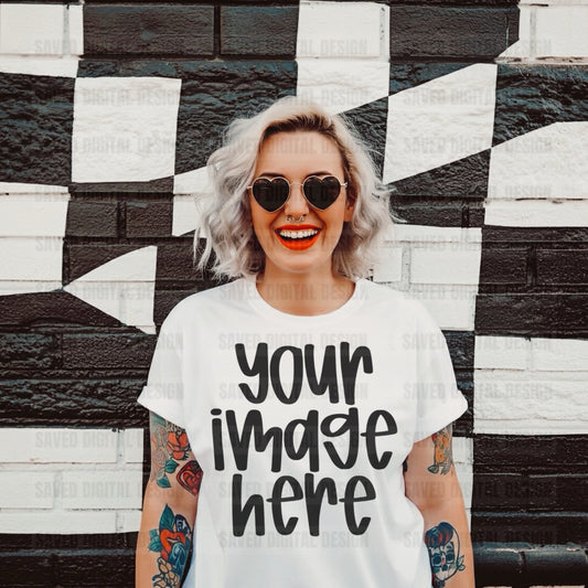 UNBRANDED WHITE T-SHIRT MOCK