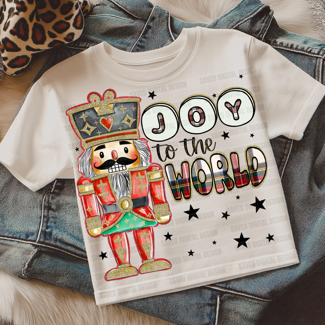 JOY TO THE WORLD GLITTER WATERCOLOR COQUETTE