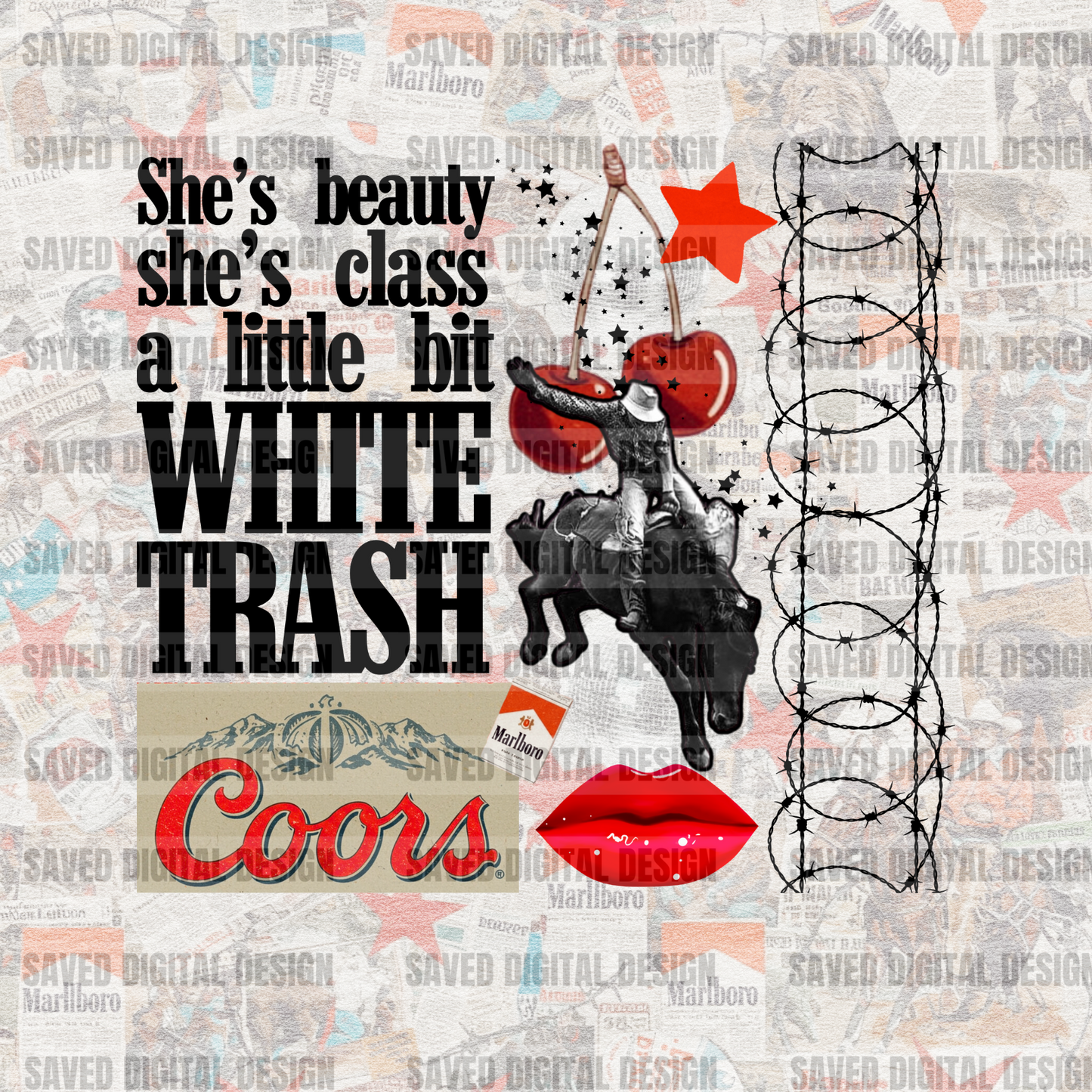 WHITE TRASH COLLAGE