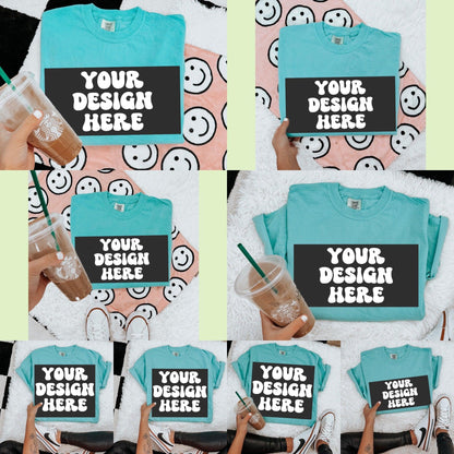 TURQUOISE COMFORT COLOR LAYERED MOCK BUNDLE OF 8