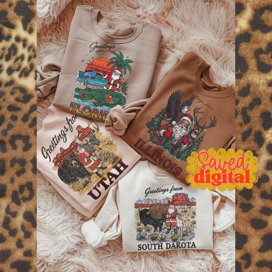 GREETINGS FROM... CUSTOM PNG'S VINTAGE STYLE