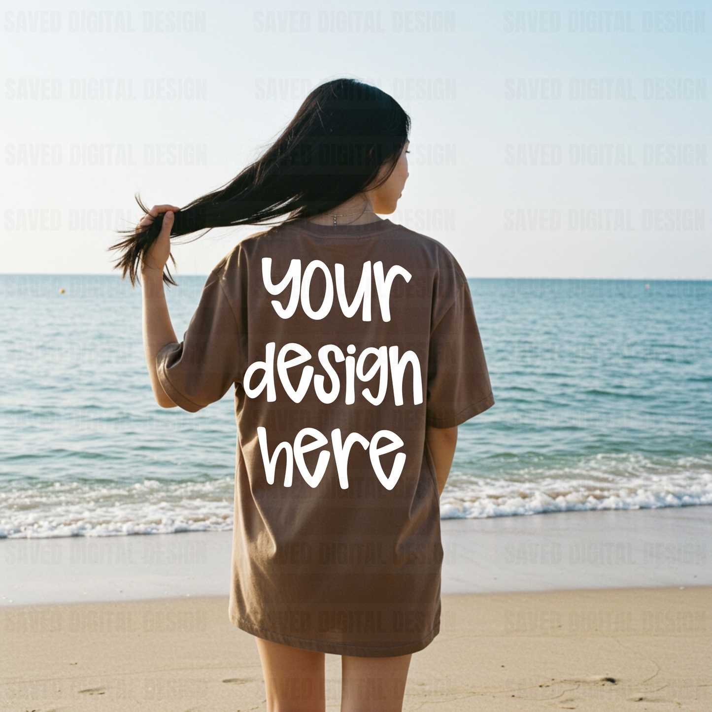COMFORT COLOR ESPRESSO MODEL TEE BACK MOCK BEACH