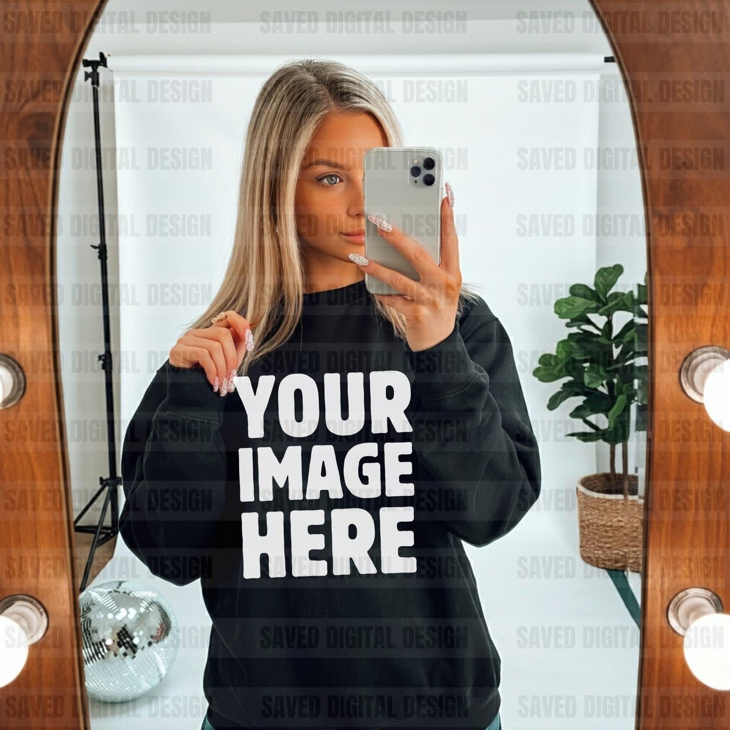 UNBRANDED BLACK SWEATSHIRT MOCK
