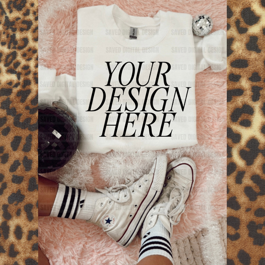 SWEATSHIRT WHITE MOCK