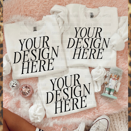 SWEATSHIRT WHITE MOCK