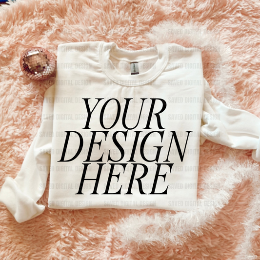 SWEATSHIRT WHITE MOCK