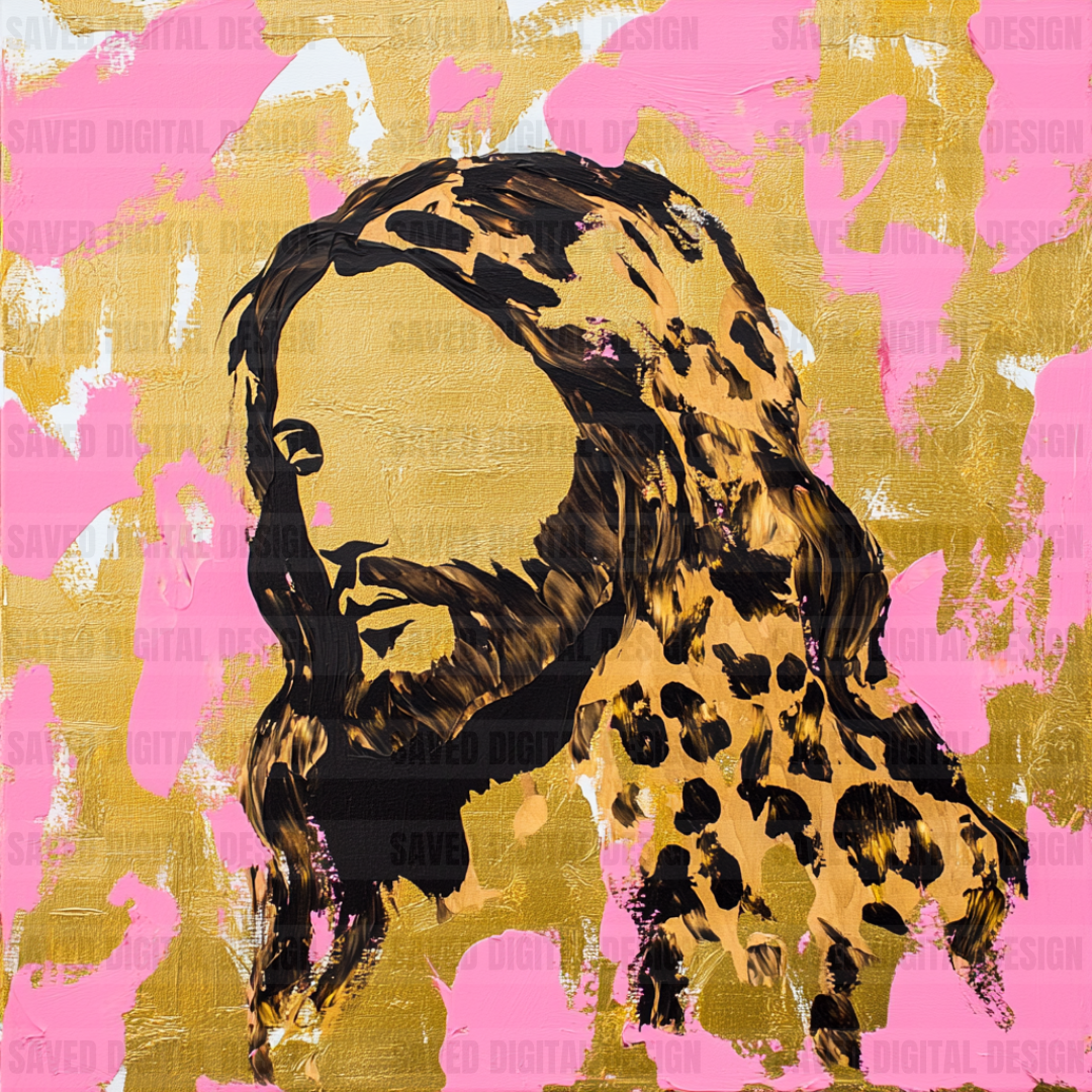 OIL PAINTED JESUS PORTRAIT GOLD