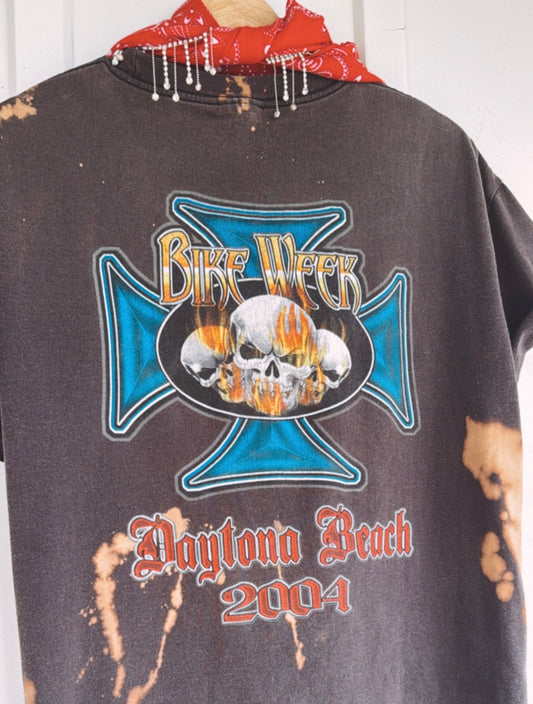 '04 VINTAGE BIKE WEEK DAYTONA BEACH BLEACH DYED - XL