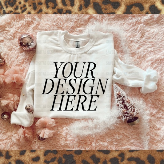 SWEATSHIRT WHITE MOCK