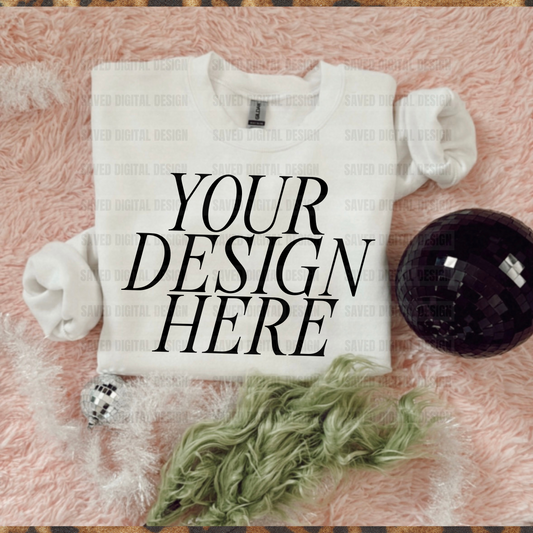 SWEATSHIRT WHITE MOCK