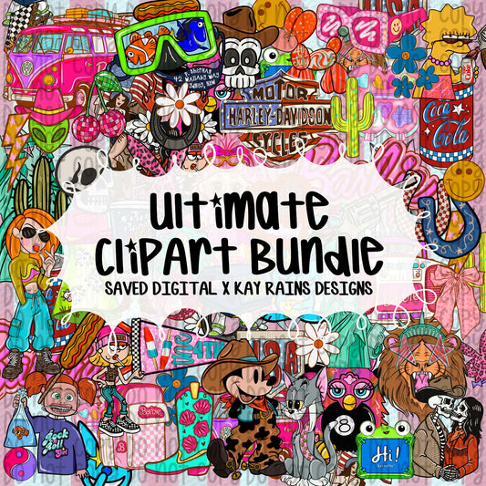 ULTIMATE 50 PIECE CLIPART COLLAB ❤️‍🔥 | SAVED DIGITAL X KAY RAINS DESIGNS
