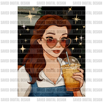 CHARACTER COFFEE CARDS - PRINCESSES - bundle