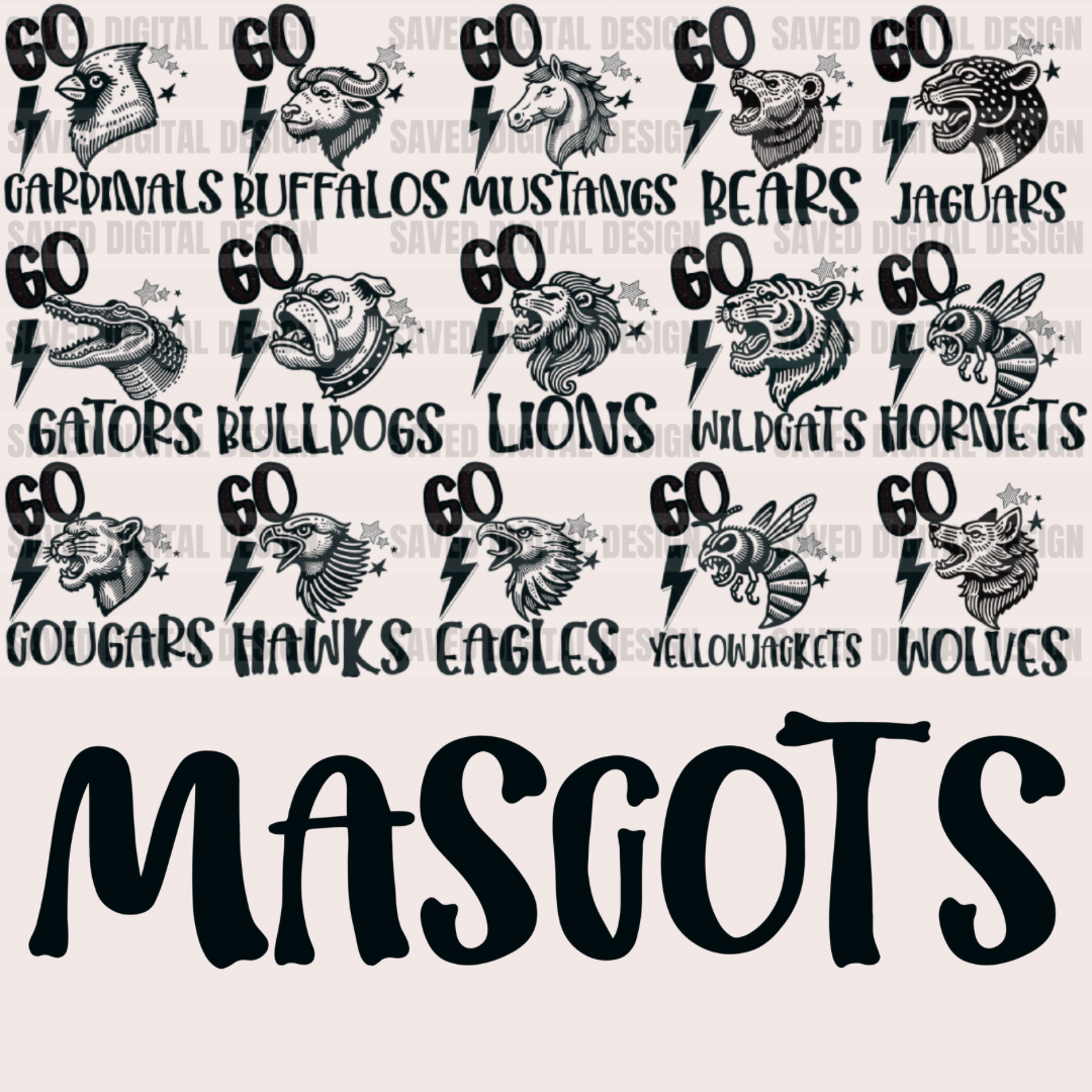 GLITTER GO MASCOTS BUNDLE OF 15 +15 pockets