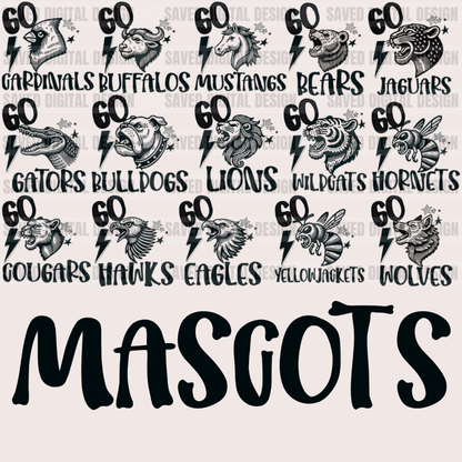 GLITTER GO MASCOTS BUNDLE OF 15 +15 pockets