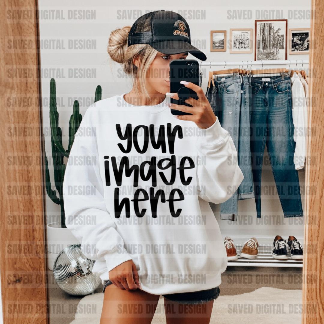 UNBRANDED WHITE SWEATSHIRT MOCK