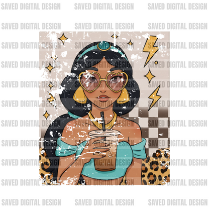 CHARACTER COFFEE CARDS - PRINCESSES - bundle