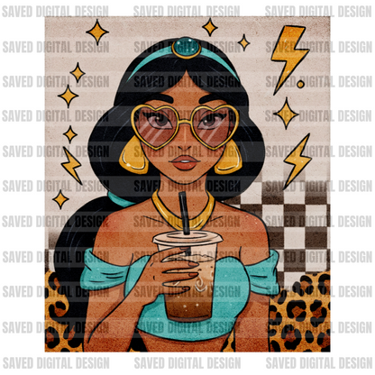 CHARACTER COFFEE CARDS - PRINCESSES - bundle