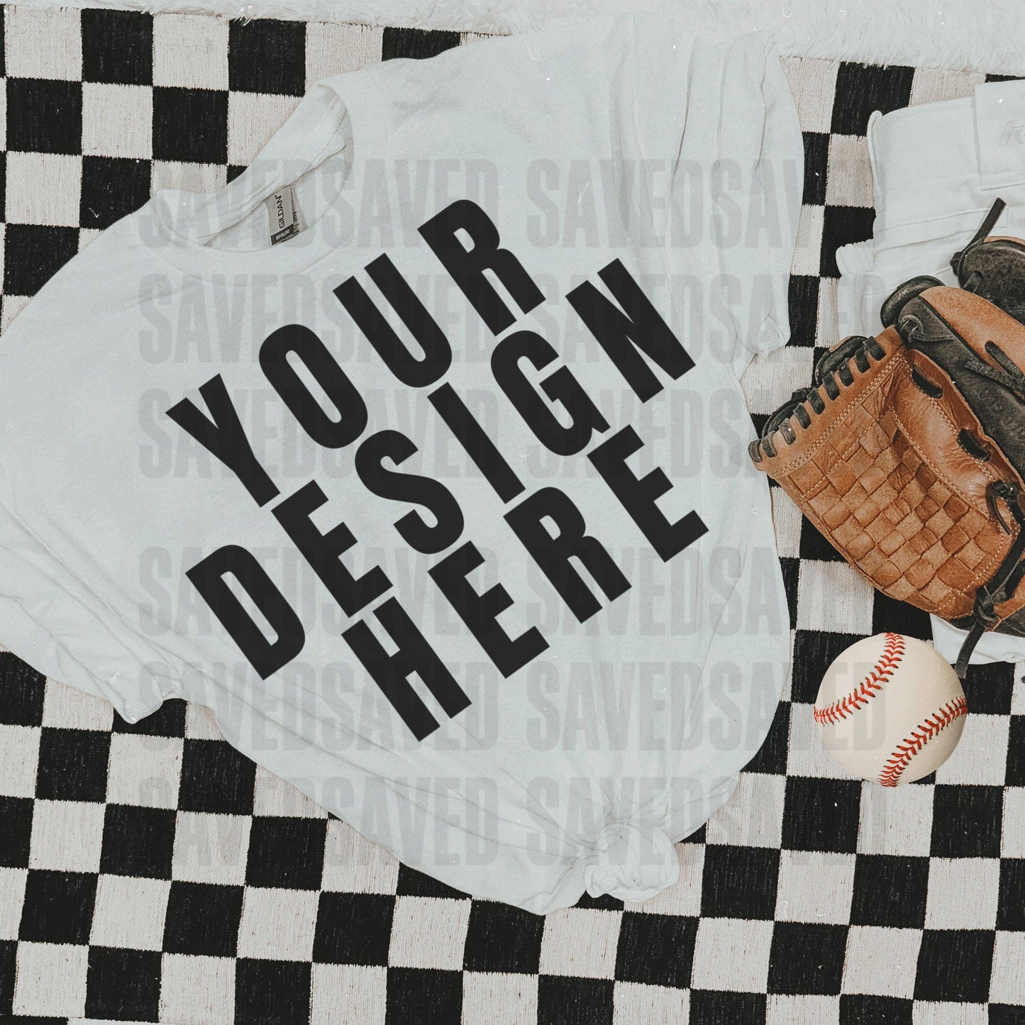 Baseball Mock Front + Back White
