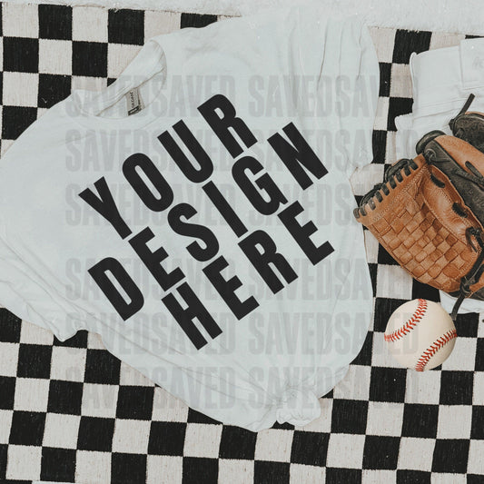 Baseball Mock Front + Back White