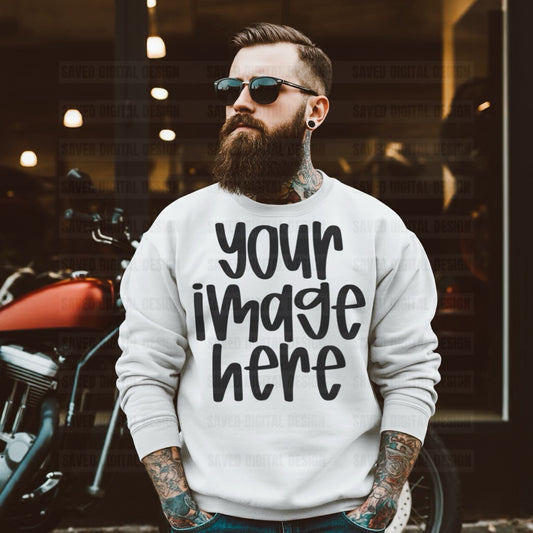 UNBRANDED WHITE T-SHIRT MOCK MEN