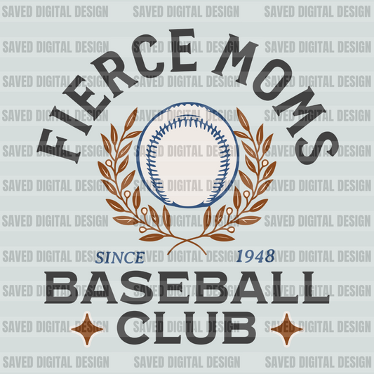 FIERCE MOMS BASEBALL CLUB PNG