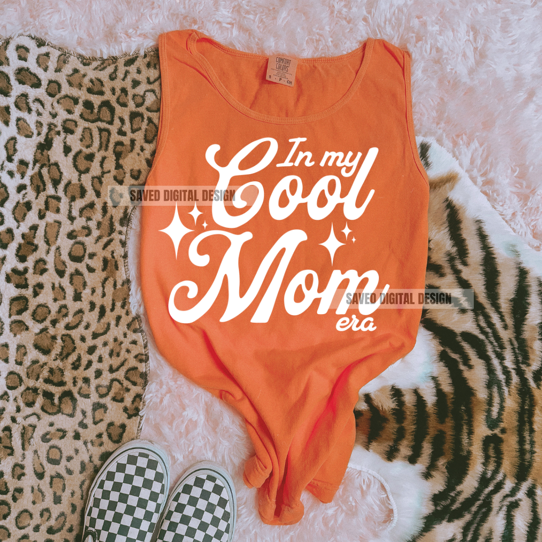 IN MY COOL MOM ERA WHITE PNG