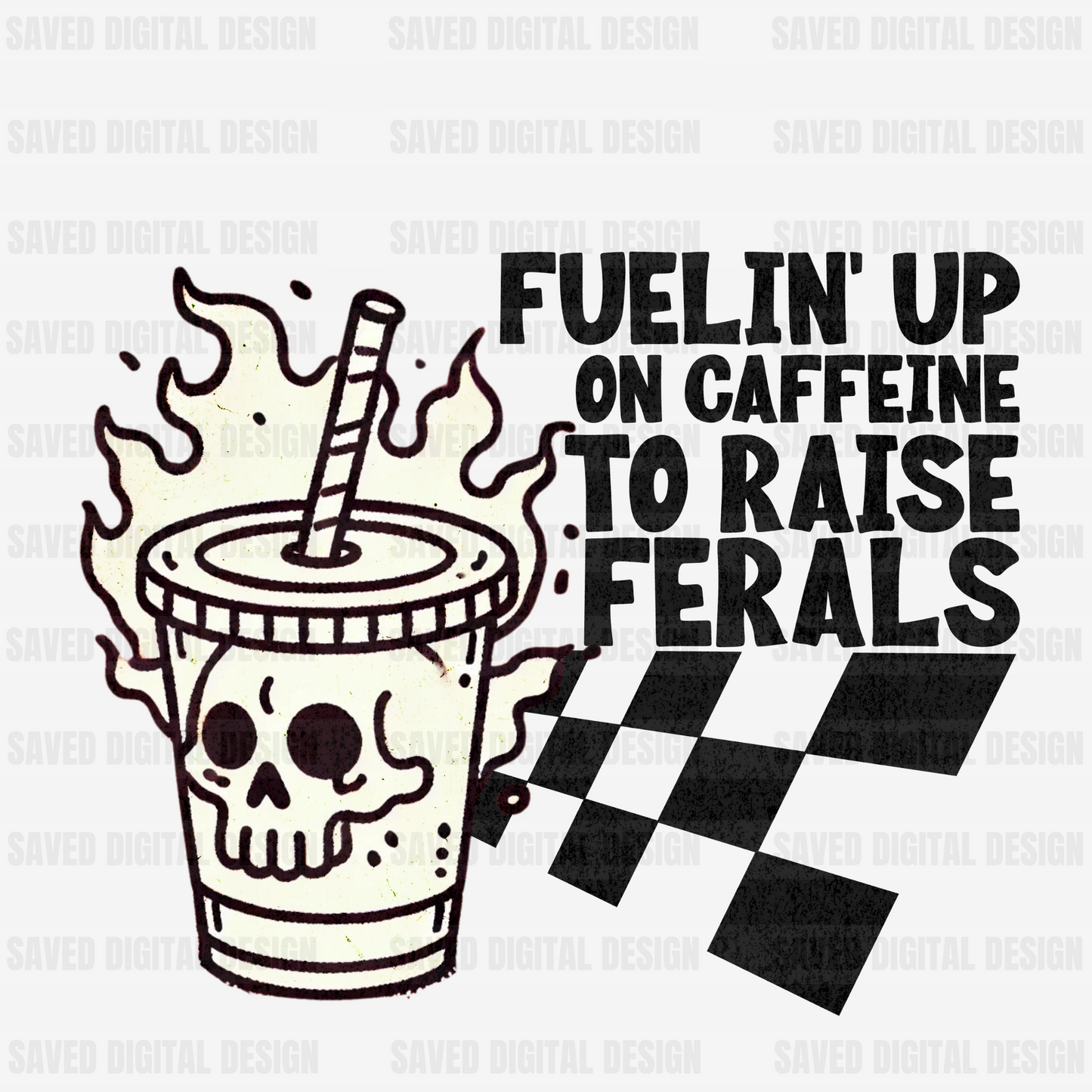FUELIN' UP TO RAISE FERALS ICED COFFEE