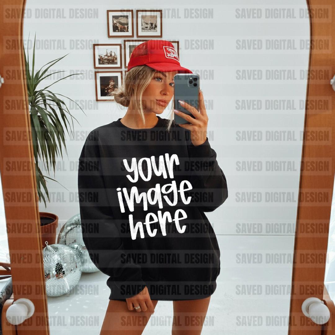 UNBRANDED BLACK SWEATSHIRT MOCK