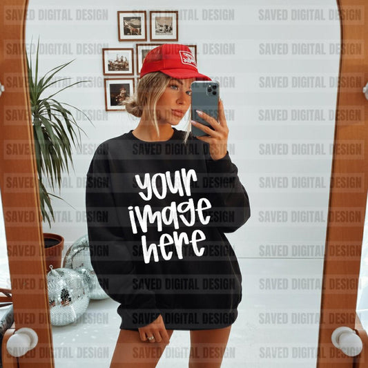 UNBRANDED BLACK SWEATSHIRT MOCK