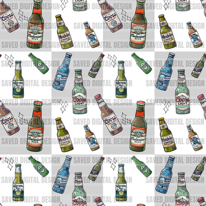 BEER CHECKERED SEAMLESS