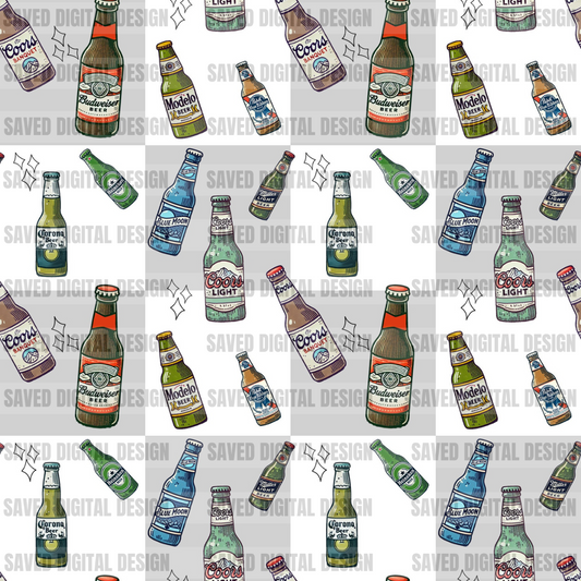 BEER SEAMLESS CHECKERED