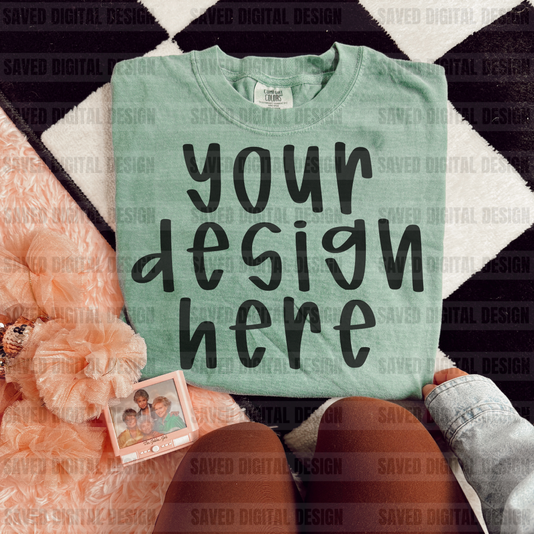 COMFORT COLORS MOSS TEE MOCK